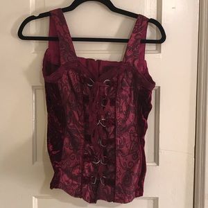 Burgundy corset